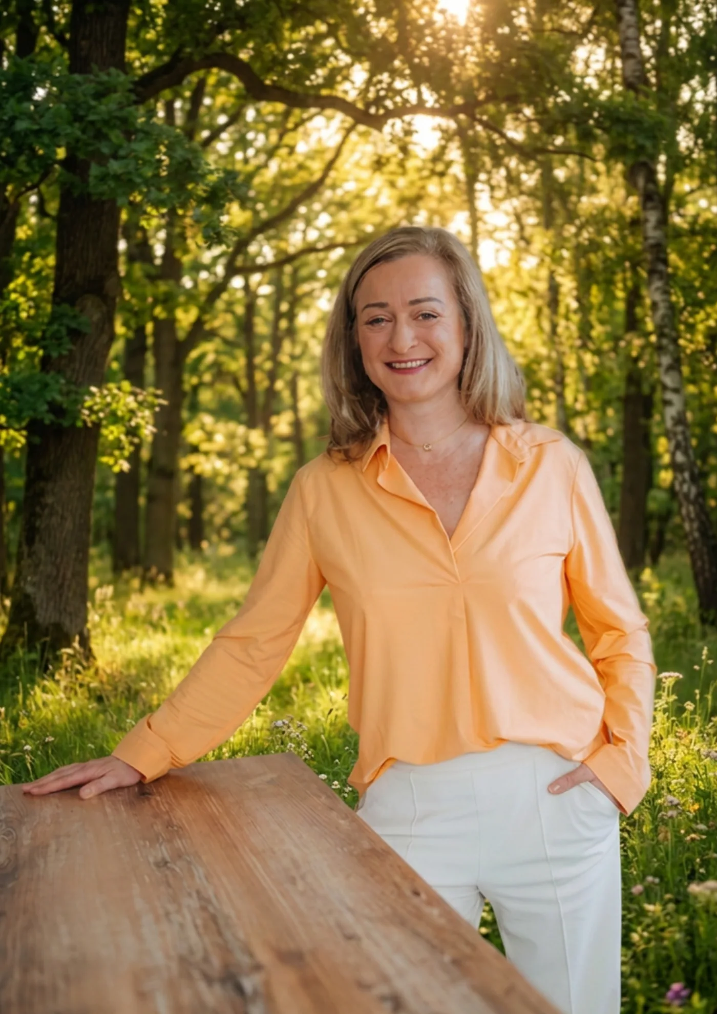 Monique Michels als Gastgeberin ihrer Retreats